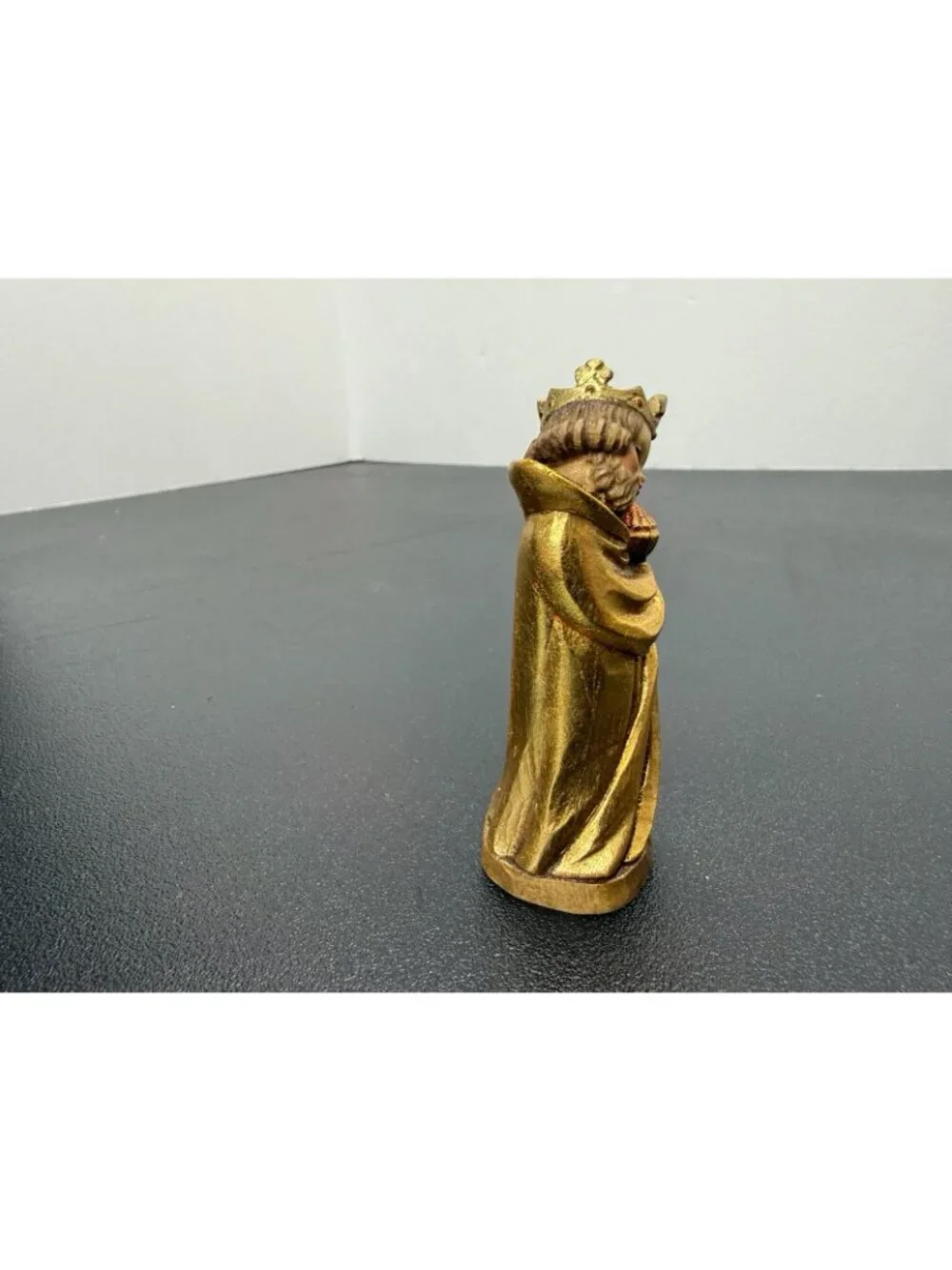 Vintage Anri Juan Ferrandiz 3” Carved Wood Nativity Wiseman King Balthasar Crown